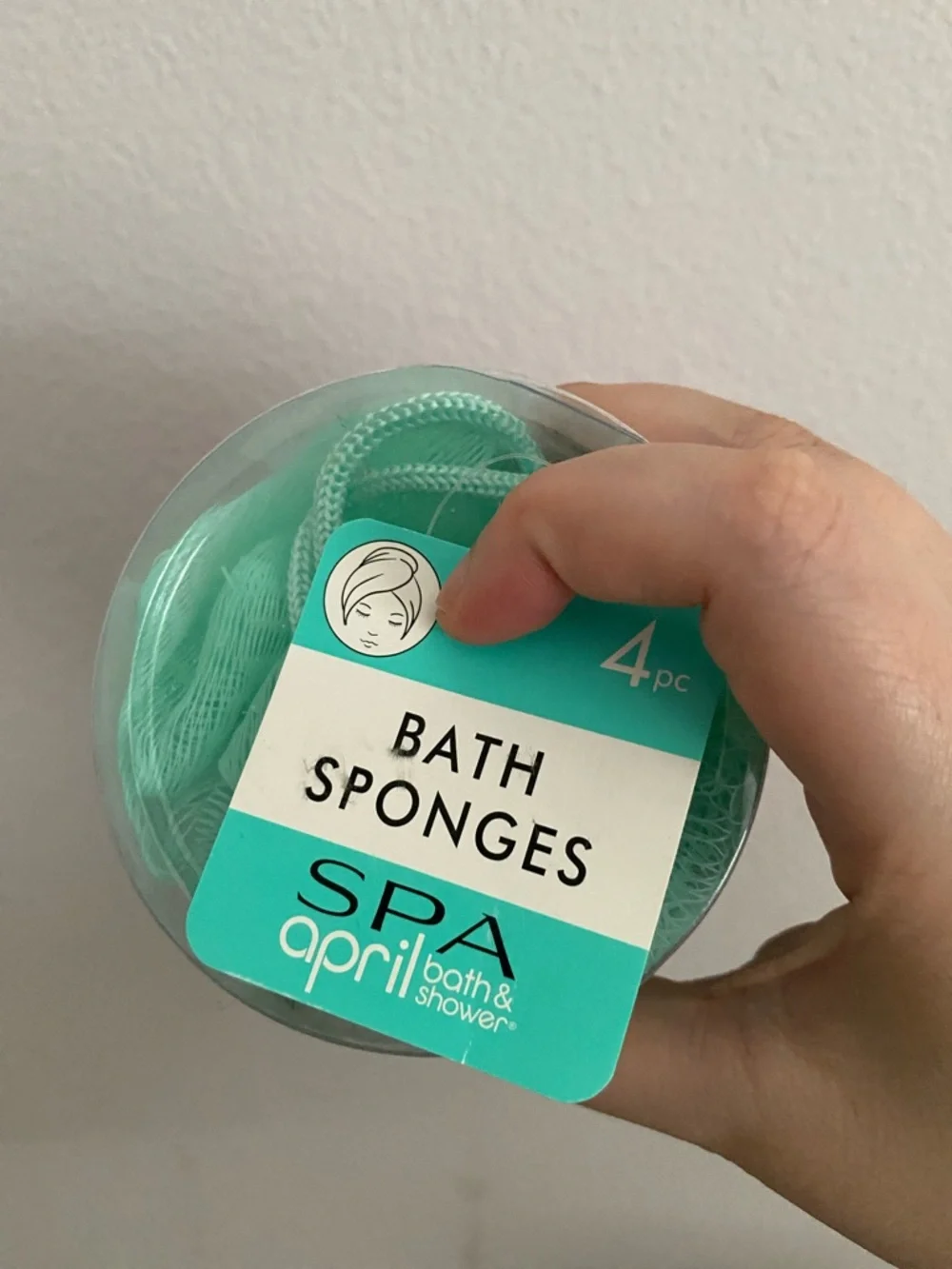 Spa Bath Sponges - Mint Green (4 pc)